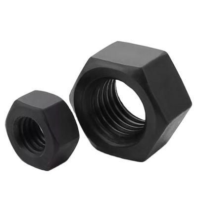 Black Oxide Hex Nut Class 8 10 Carbon Steel M8-M60 DIN934 Hex Nut