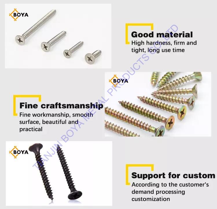 Material C1022 Carbon Steel Hardened Bugle Head Black Drywall Screw