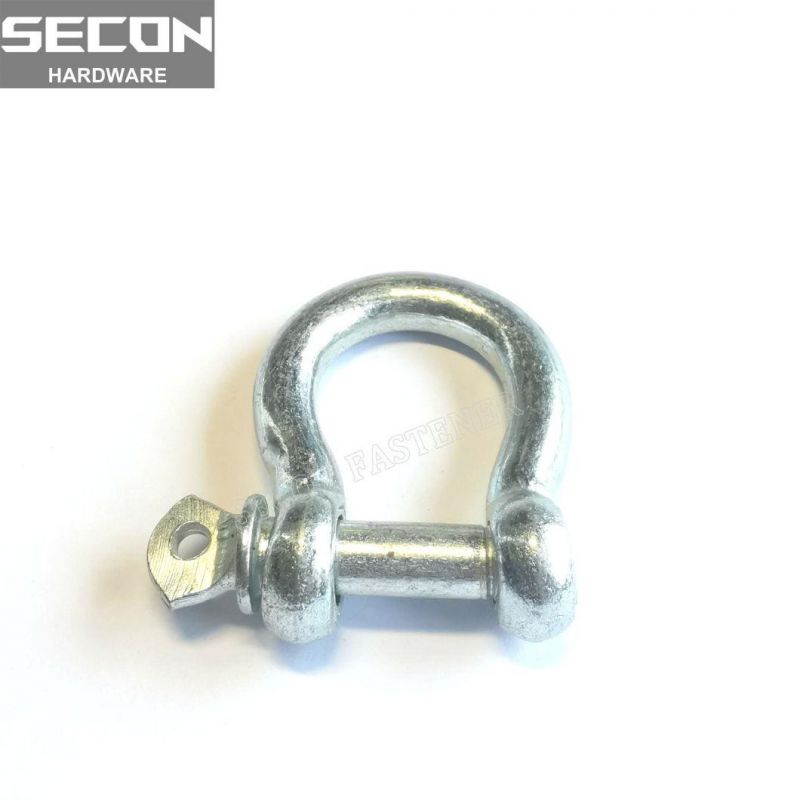 China Factory Wholesale Hardware Rigging 3/4" 4.75t Galvanized Us Type G209 Anchor Shacke Steel Forged Lifting D Ring Bow Shackle