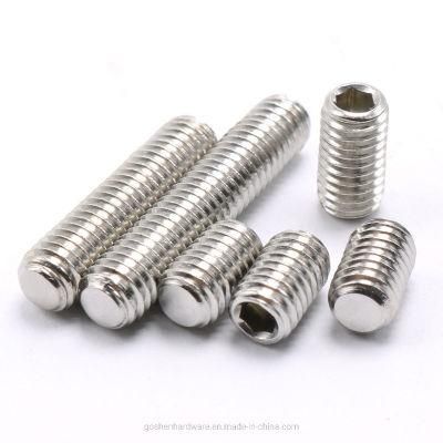 DIN913 SS304 M8 Hex Socket Set Screws with Flat Point