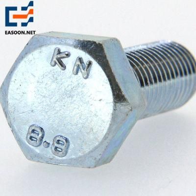 8.8 Electric Galvanized Hex Head Bolt M8X20 Full Thread Hex Bolt Carbon Steel Hardware Screw and Bolt DIN931 Hex Bolt/Anchor Bolt/Spare Parts