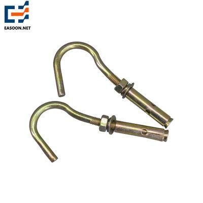 Zinc Plated Sleeve Expansion Anchor with C Type Hook Bolt Zinc Plated Heavy Duty C Hook Shield Anchor