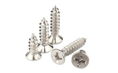 Iron Nickel Plated Cross Flat Head Tapping Screw