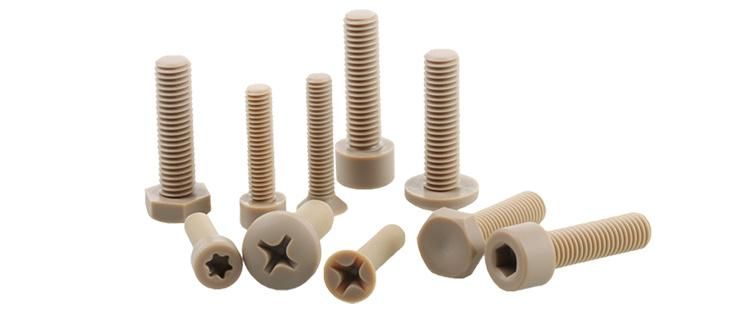 Polyetheretherketone Screw High Temperature Plastic Screw