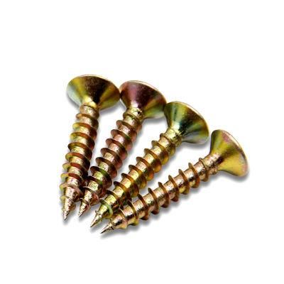 Yellow Colour Plainted Chipboard Screw From Guangzhou Supply