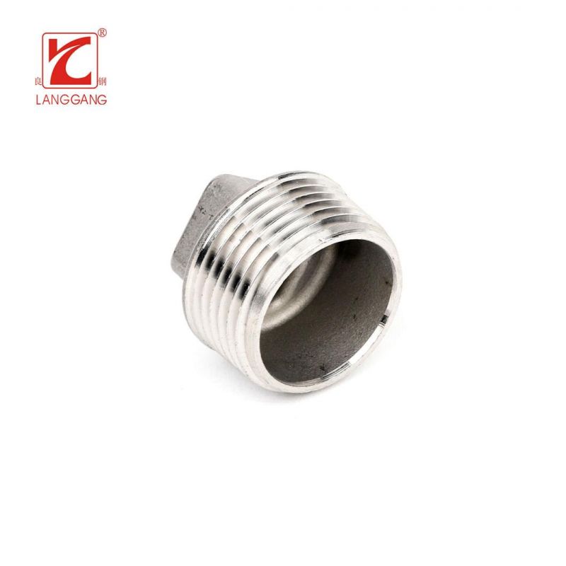 Factory Thread Screw Stainless Steel Square Plug Pipe Fittings Connector