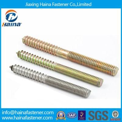 Zinc Plated Double End Wood Thread Stud Bolt Hanger Bolt