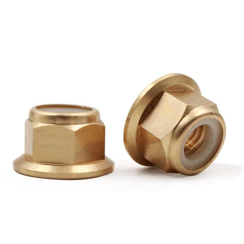 Auto Accessory DIN6926 Brass Hex Nylon Lock Hexagon Flange Nut in China