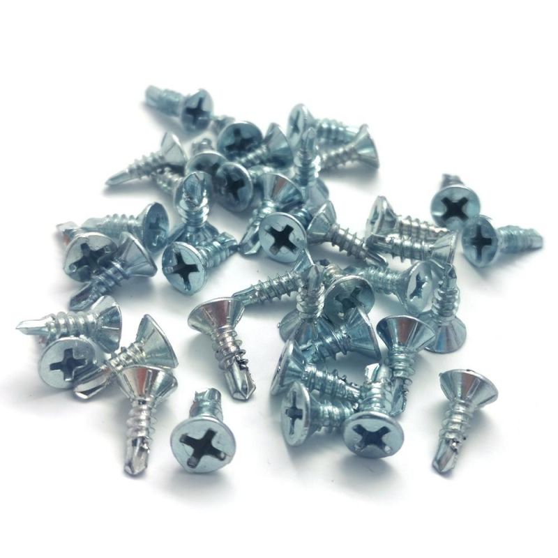 Hot Sale Countersunk Csk Head 6 Rib Galvanized Tek Drilling Point Screw