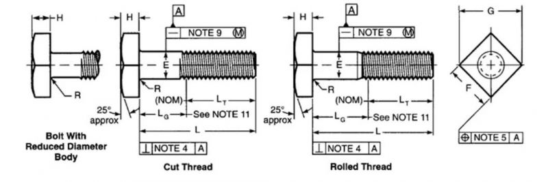 Square Head Bolt Screw with Black Oxid DIN1587 More Than 10 Years Produce Expricence Factory