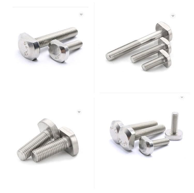 Stainless Steel M4 M8 Flat Head T Bolt M6 M20 M30 T-Bolt