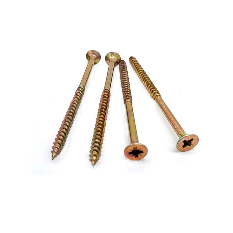 Galvanized Yellow Color Zinc Chipboard Screw