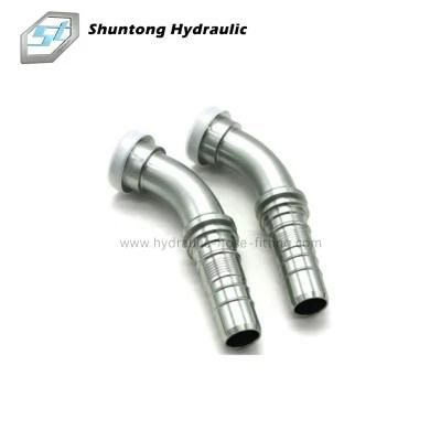 Hose Adapter Interlock 45&deg; SAE Flange 6000 Psi Hydraulic Fluid Parts Hose Fitting