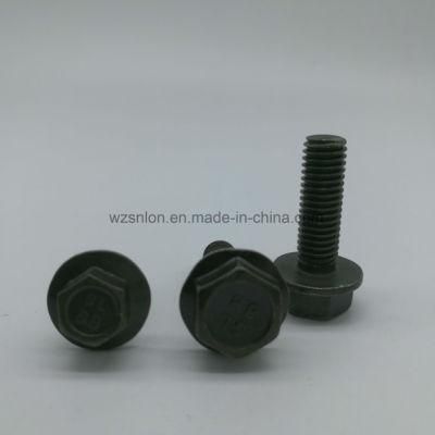High Quality Hex Flange Bolt Full Thread with Zinc Army Green