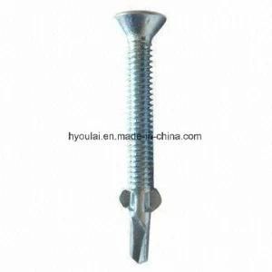 Flat Pozidriv Head Self Drilling Screw with Zinc Plated