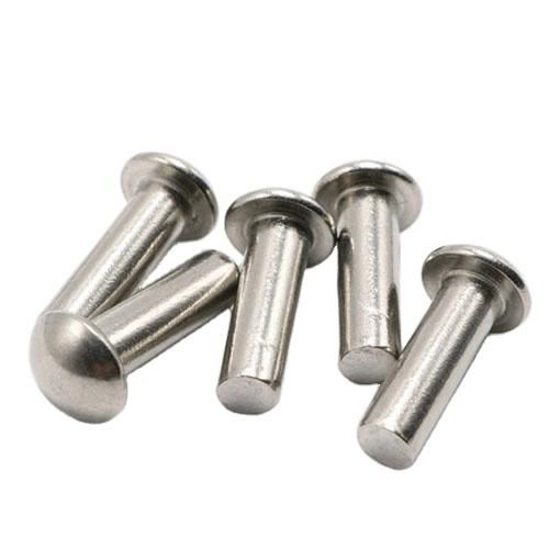 GB867 Stainless Steel M5 Silver Solid Contact Round Metal Point Rivets Machine