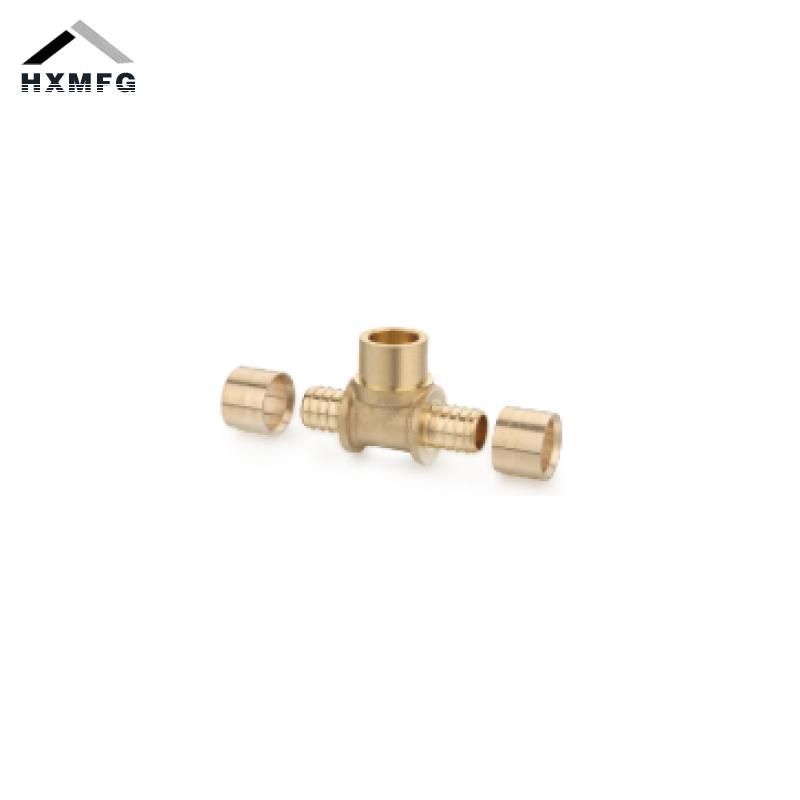 Soldering 3-Way Brass Pex Pipe Press Sliding Fitting Tee