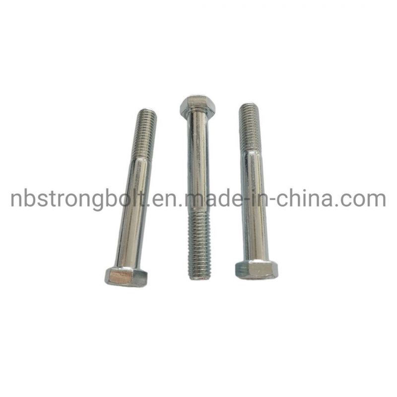 DIN933 Hex Bolt Cl. 4.8 with White Zinc Plated Cr3+ M12X50