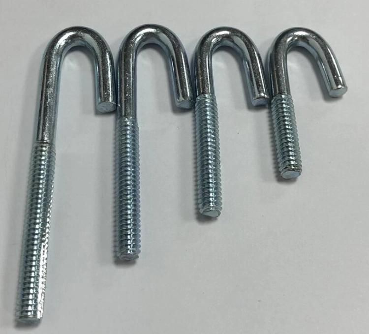 Carbon Steel J Type Bolt Zinc Plated