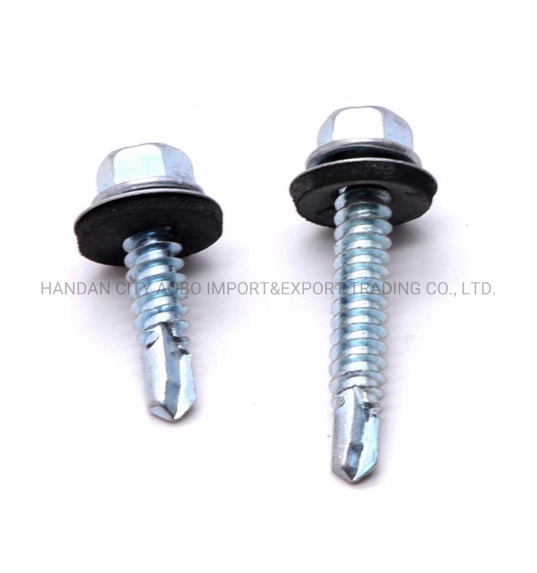 Chinese Fastener Factory Supplied Carbon Steel Grade 4.8 and 5.8 White Zinc Plating and HDG Hex Head Concrete Screws with Reasonable Price and High Quality