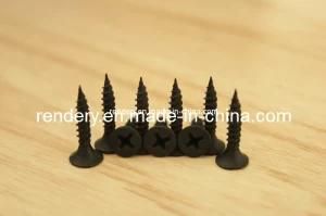 Drywall Tapping Screw, Black Phosphate, Falt Head