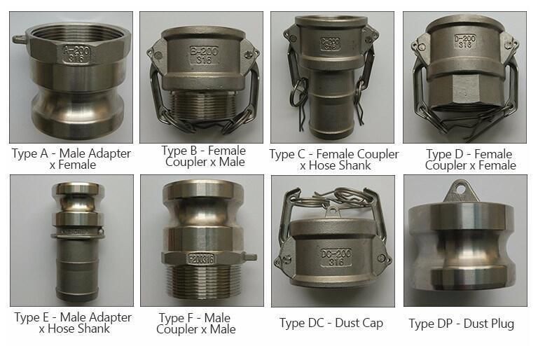 Different Types Aluminum Stainless Steel Quick Coupling Camlock