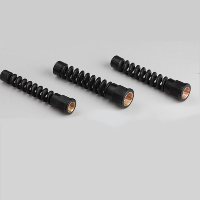 12*8 Coiled Hose Mpt 1/4 Brass Swivel Fittings with Strain Relief