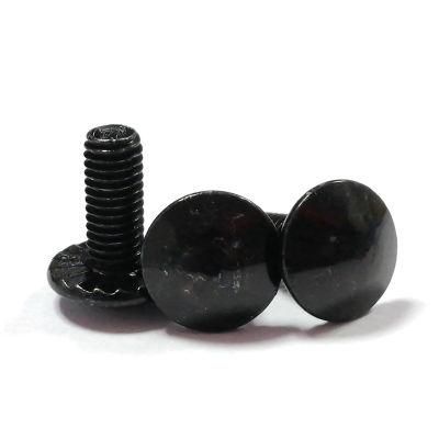 Customized Black Truss Mushroom Head Slotless Machine Screw with Serrated