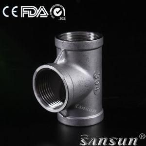 Sanitary Stainless Steel Hygienic Pipe Fittings Female Screwed Equal Tee 304/316/316L