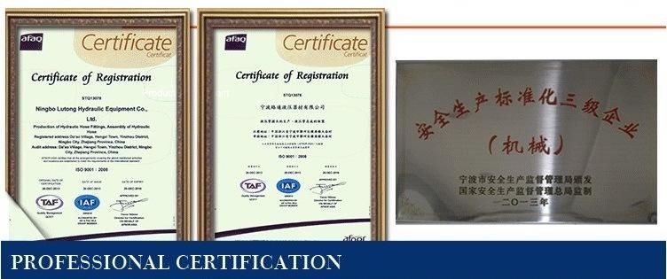 Mining Oil Pipe ISO9001 Carbon Steel Metric Thread Hydraulic Fitting