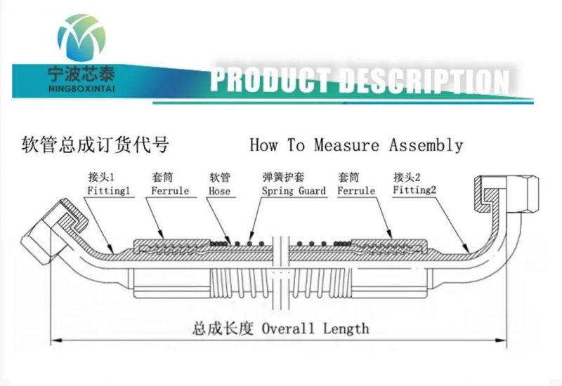 High Pressure Flexible Braided Suction Hydraulic Rubber Hose Pipe Assembly
