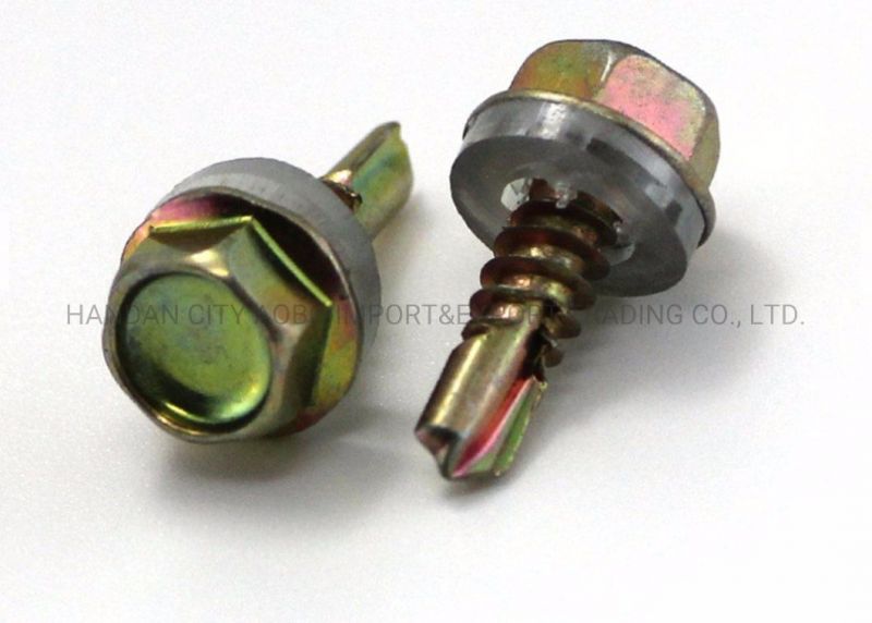 DIN 7504K Hex Flange Head Self Drilling Screws with Rubber Washer