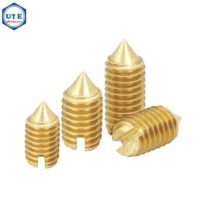 DIN553 Allen Grub Set Screw with Slotted Drives and Cone Point
