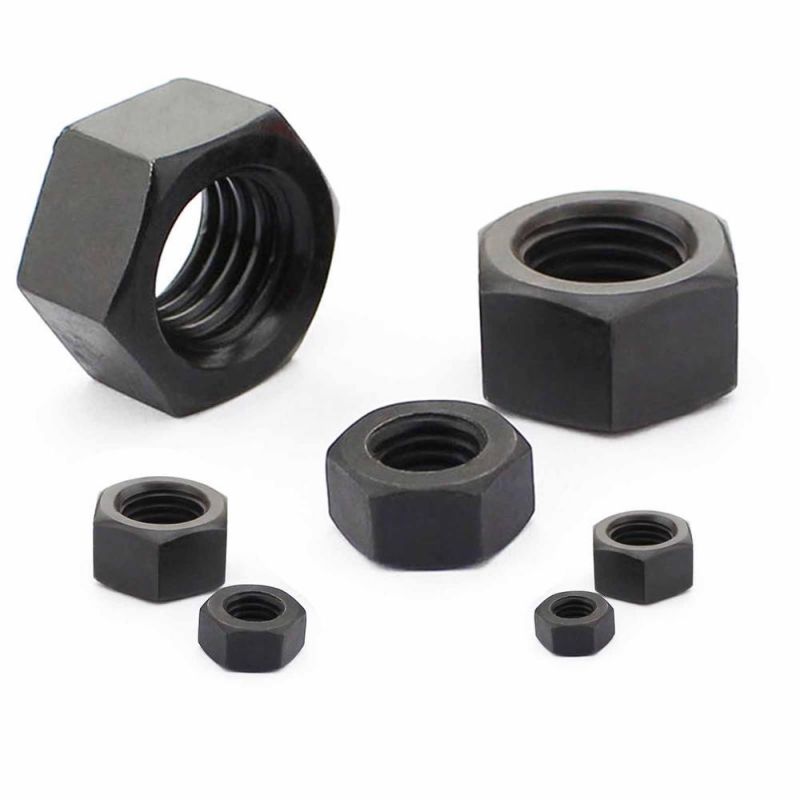 Factory Customized M6-M36 1/2 5/8 3/4 Black Finished ASTM A194 Heavy 2h Nut