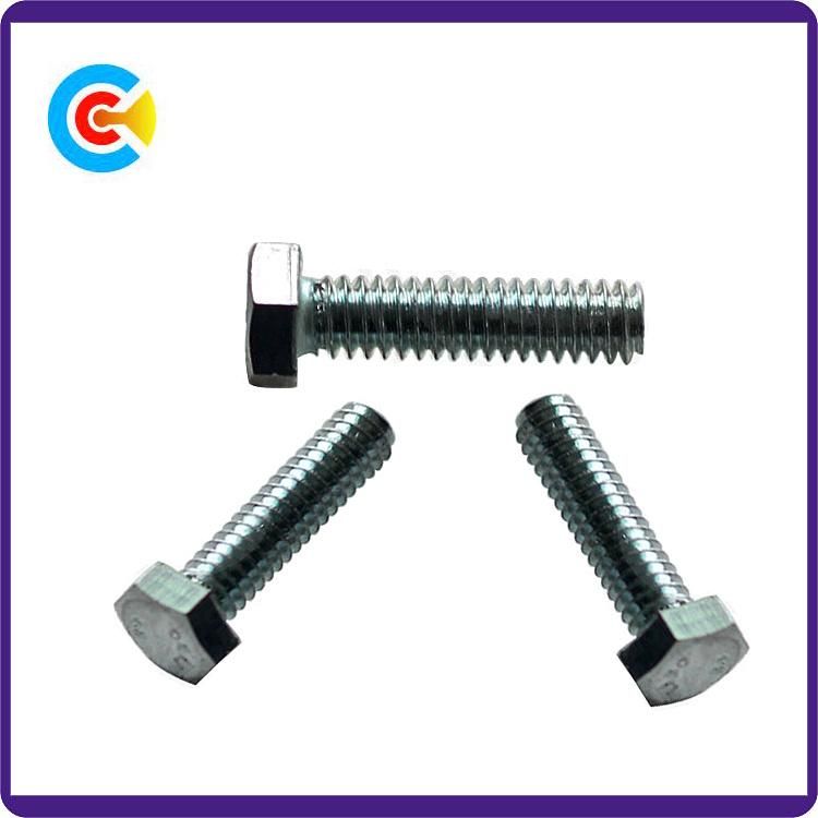 DIN/ANSI/BS/JIS Carbon-Steel/Stainless-Steel Galvanized Hexagon Bolts for Building and Bridge