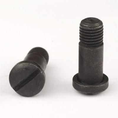 Customized Oxide Black Fillister Slotted Head Shoulder Machine Screws