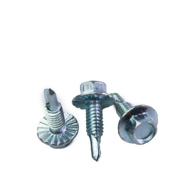 Zinc Plated Hex Head Self Drilling Screw with Flange