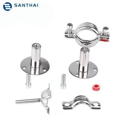 Good Quality Santhai Round Oval Tube Hanger Bolt Type Sanitary Stainless Steel Pipe Holder for Fixing Pipe