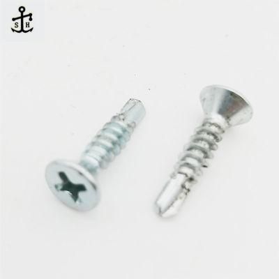Zinc Plate Steel Cross Recessed Flat Head Self-Drilling Tapping Screws for Furniture Made in China