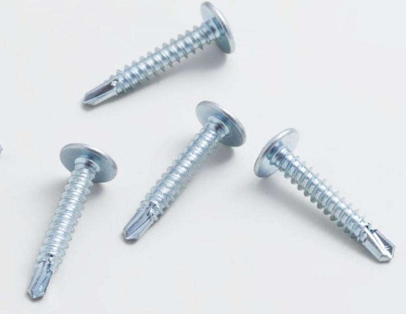 High Quality C1022 Blue Zinc Plated Phillips Recess Truss Flange Head Self Drilling Profile Connection Screw