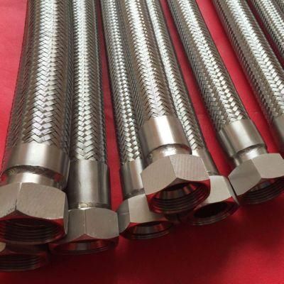 Heat Resistant Flexible Metal Hose Stainless Steel Braided PTFE Corrugated Tube