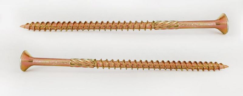 Yellow Zinc -Lobe Drive Csk Head Cutting Ribs Particalboard Screw