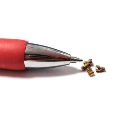 Mini Precision CNC Cap Head Slotted Copper Brass Micro Screw