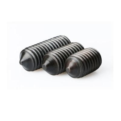 DIN914 Hexagon Socket Set Screw with Cone Point, Black Oxide. 10.9 12.9