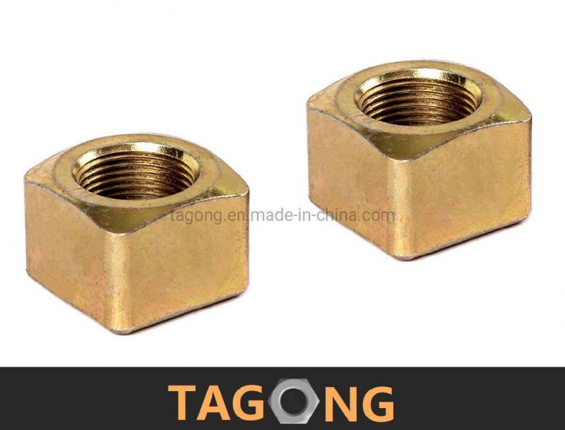 Carbon Special Square Nuts M24 Yellow Zinc Truck Nuts