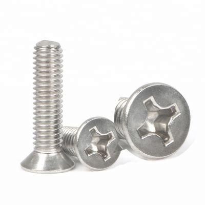 High Quality Cross Recessed Countersunk Head Screws Stainless Steel DIN965 Philips Flat Head Machine Screw GB819-85