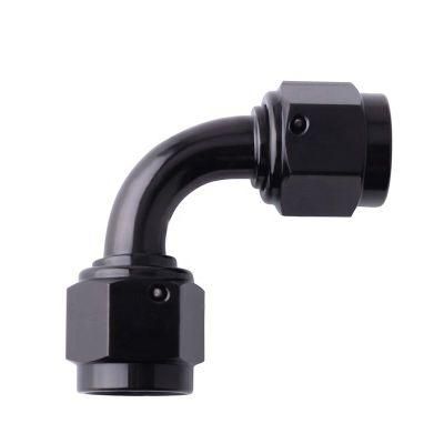 90 Degree Universal An6 to An6 Coupler Aluminum Hose End Fitting Adaptor Female Swivel