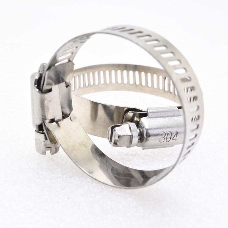 SS304 Stainless Steel American Type Hose Clamps for Diesel Engine