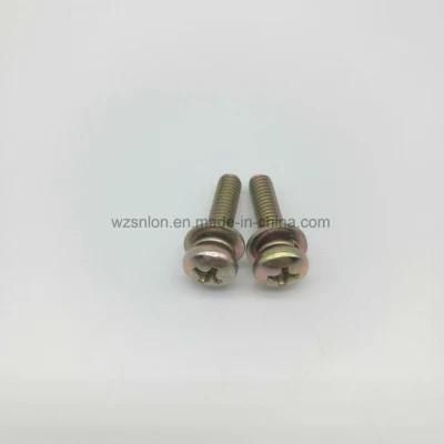 Yellow Zinc Sems Screw with Washer Assembly