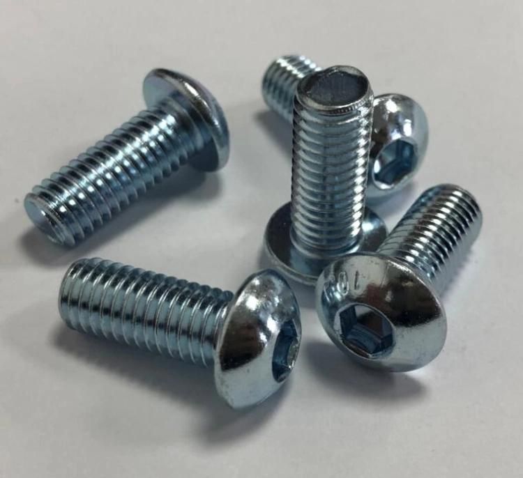 Hexagon Socket Button Head Screws ISO7380 Gr10.9 Zinc Plated